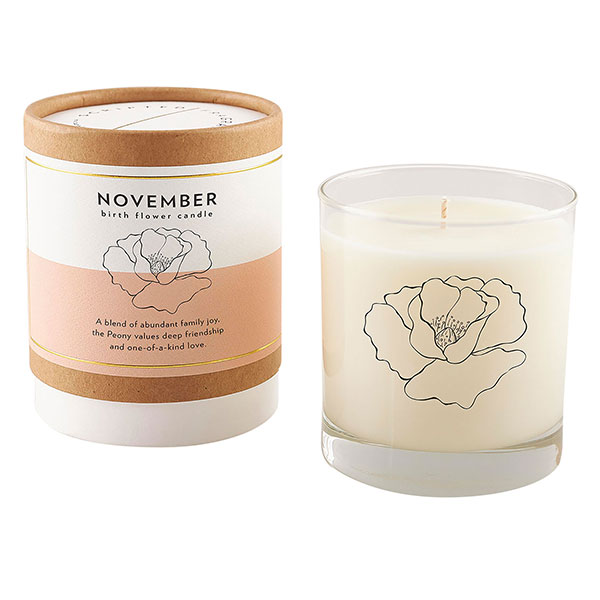 Scented Birth Flower Candles - 100% Soy Wax