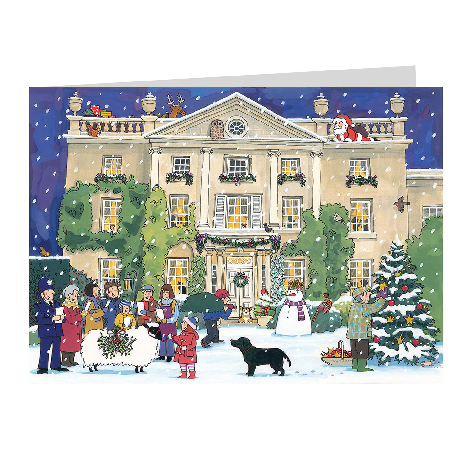 Alison Gardiner Advent Calendar Christmas Cards Set of 4 Bas Bleu