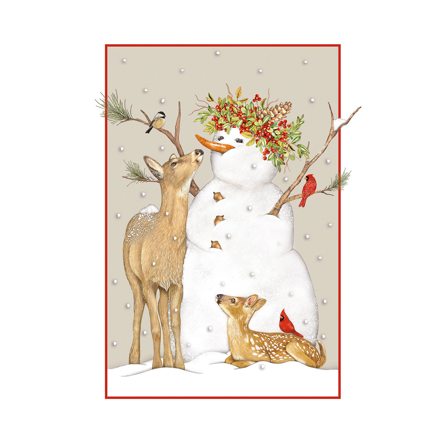 Deer and Snowman Cards | Bas Bleu